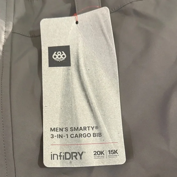 686 Men’s 3 in 1 Cargo Bib - XXL NWT - Picture 6 of 8